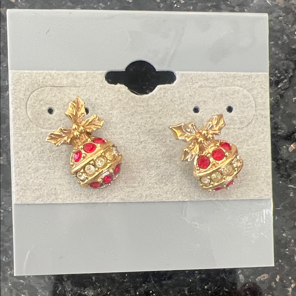 Vintage Avon Red Festive Earrings